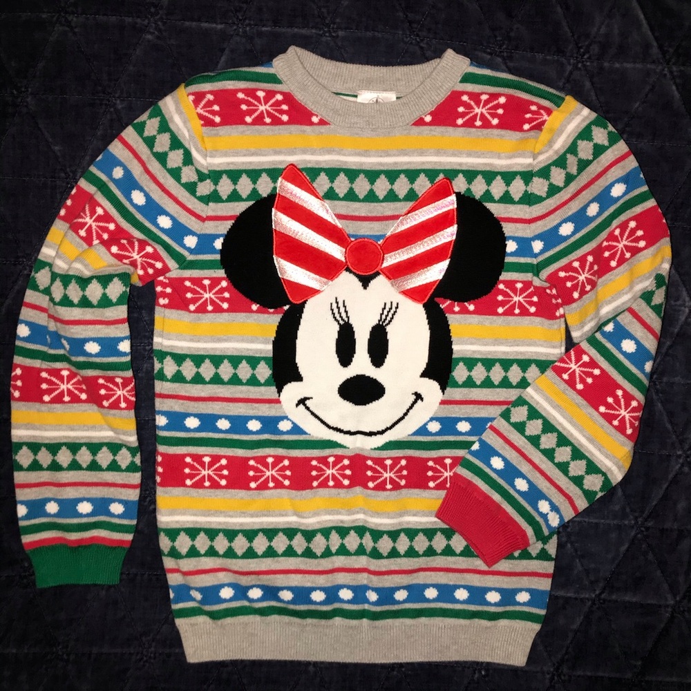 Disney Girls Minnie Mouse Christmas Sweater